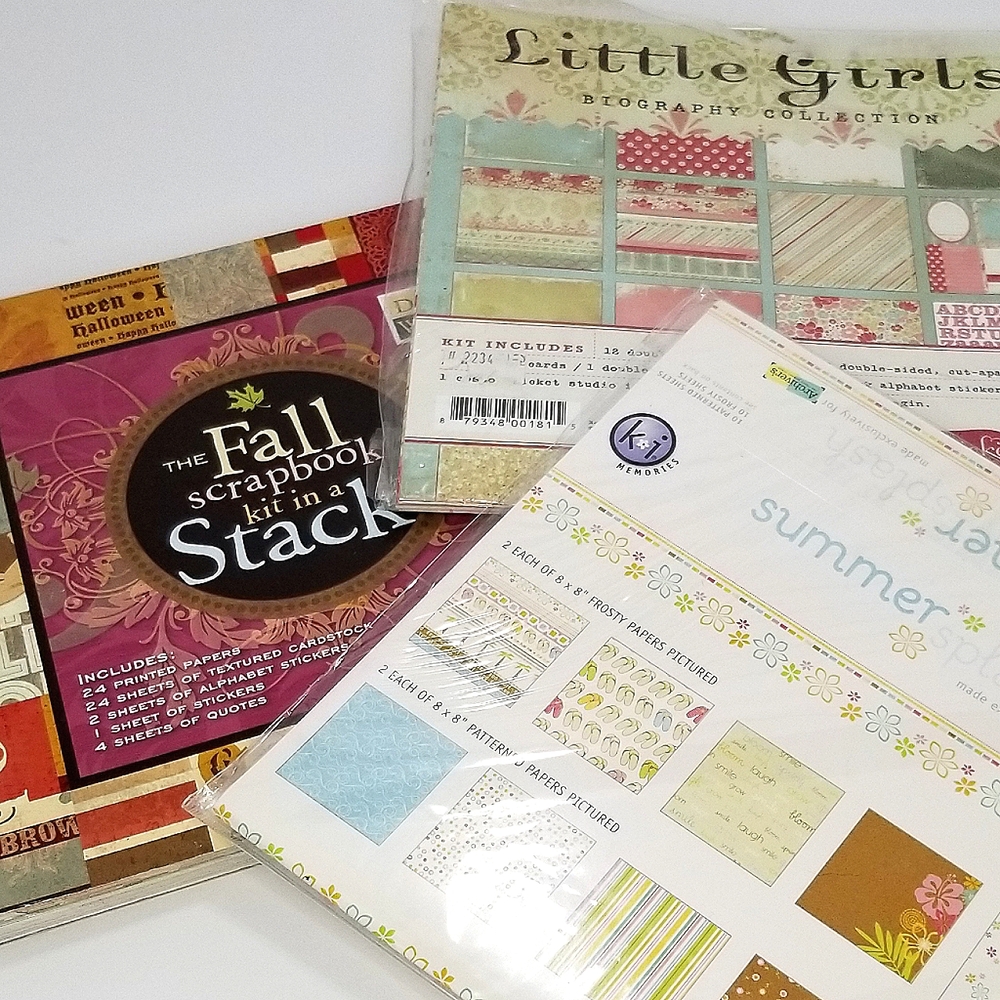 Scrapbook Paper and Scrapbook Kits Bundle- Summer~Little Girls~Fall- NEW!
